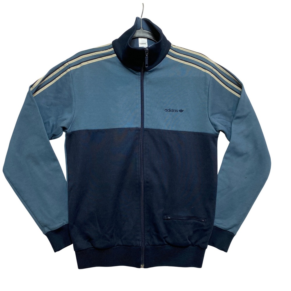 Adidas Track Jacket Mens M Blue 024950 Colorblock 3-Stripes Trefoil Zip Y2K